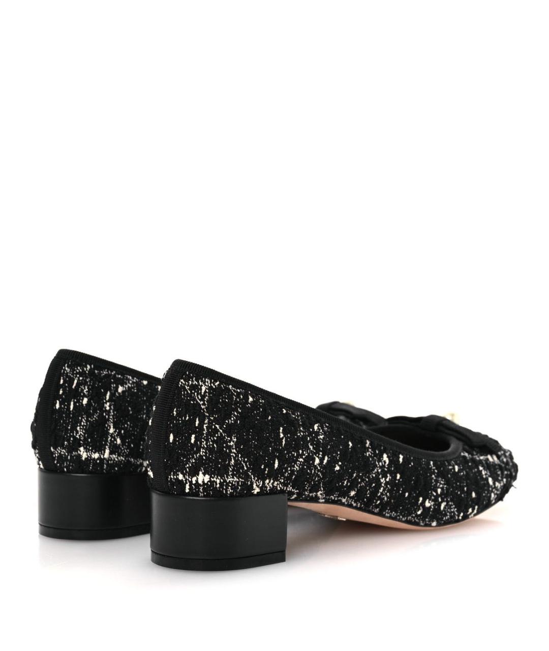 CHRISTIAN DIOR Черные текстильные туфли, фото 3