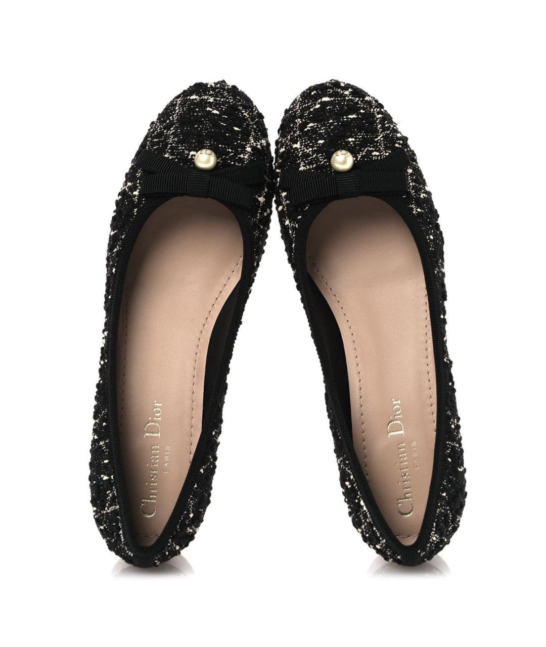 CHRISTIAN DIOR Черные текстильные туфли, фото 2