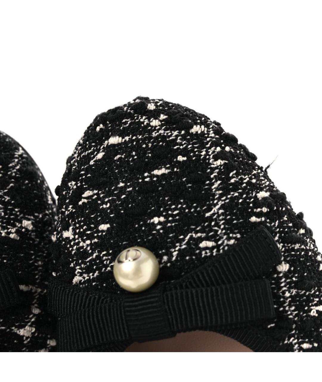 CHRISTIAN DIOR Черные текстильные туфли, фото 4