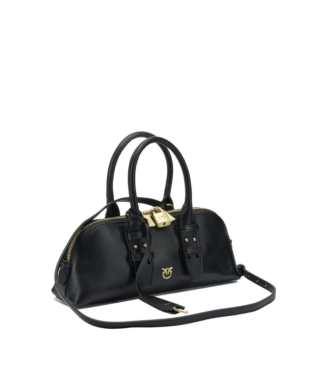 PINKO Черная кожаная сумка тоут, фото 2