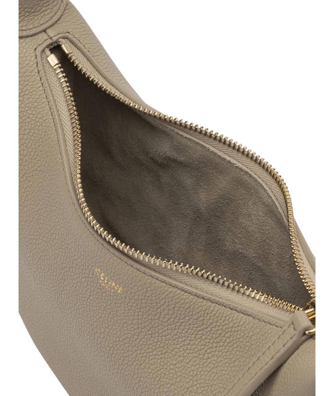 CELINE Бежевая кожаная сумка через плечо, фото 5