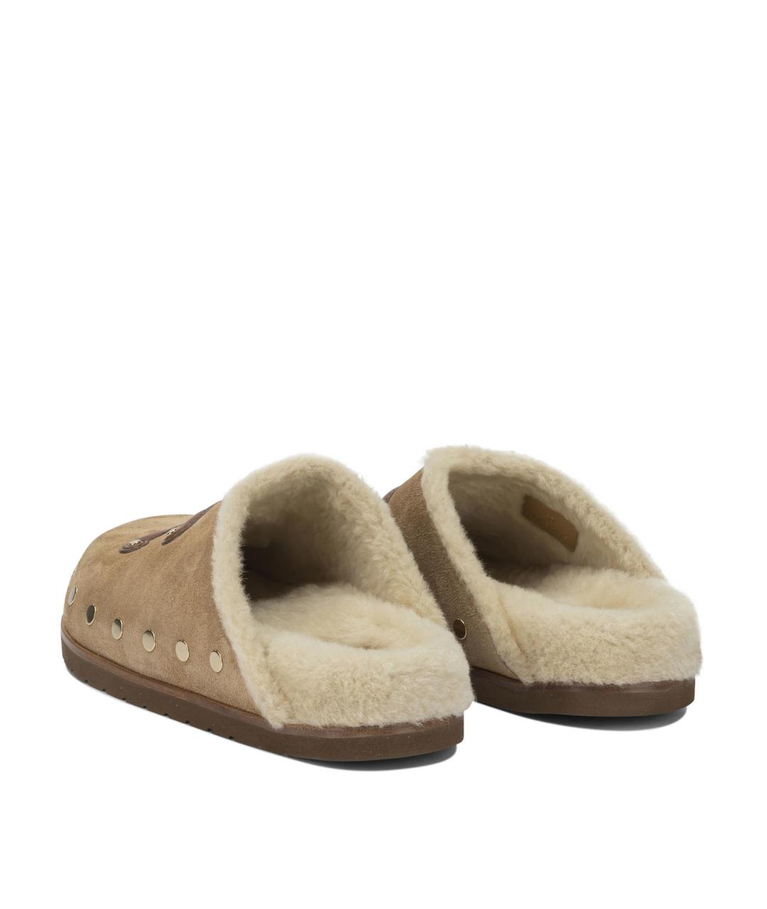 CELINE Коричневые замшевые сабо, фото 4