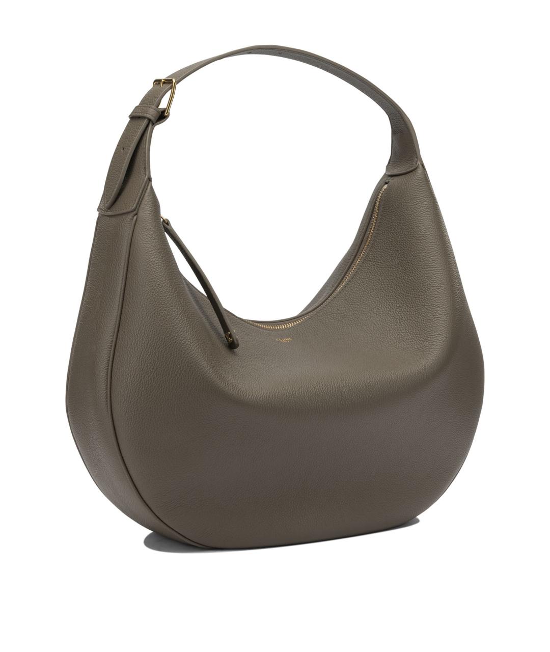 CELINE Коричневая кожаная сумка через плечо, фото 2