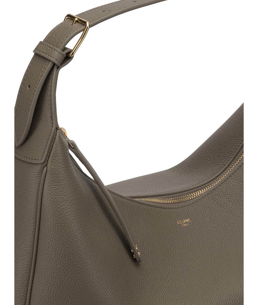 CELINE Коричневая кожаная сумка через плечо, фото 4