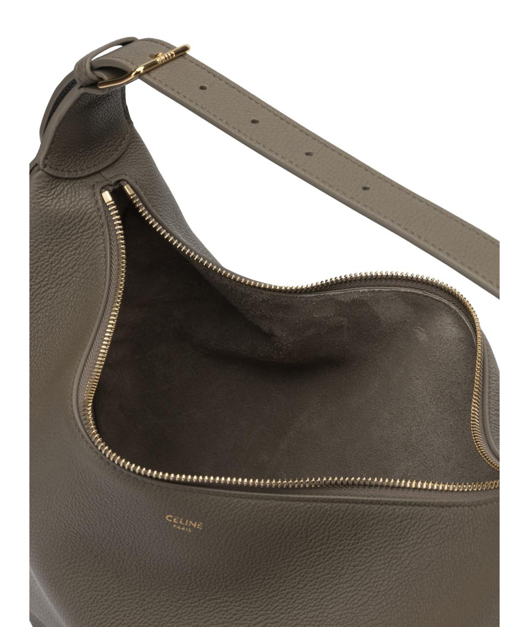 CELINE Коричневая кожаная сумка через плечо, фото 5