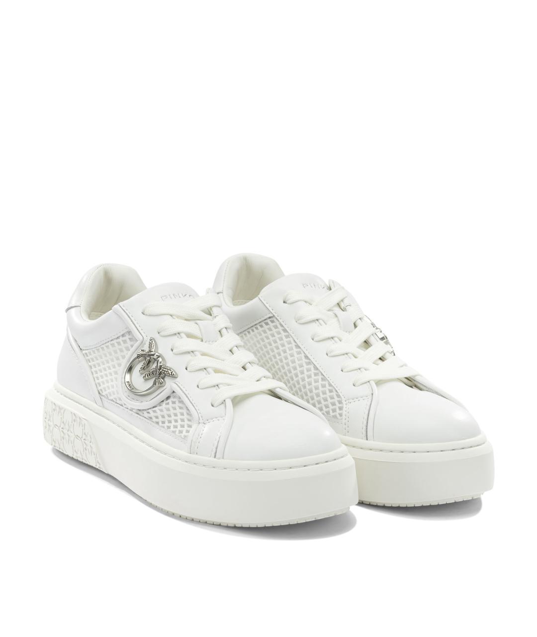 PINKO Белые кожаные кроссовки, фото 2