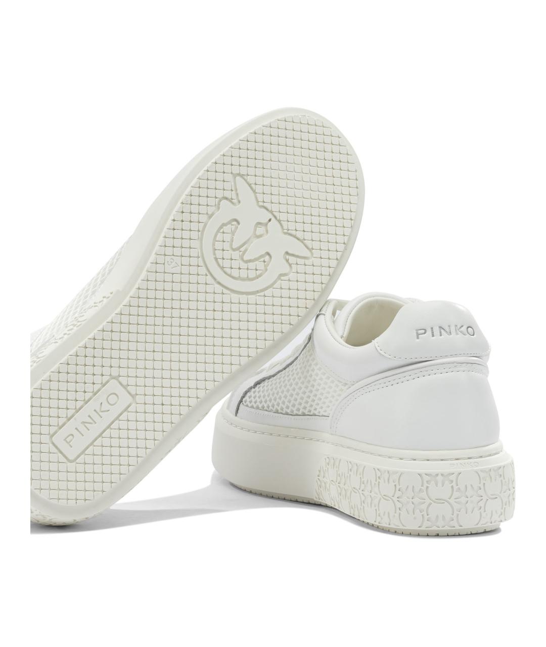 PINKO Белые кожаные кроссовки, фото 5