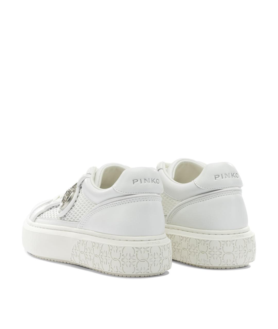 PINKO Белые кожаные кроссовки, фото 4