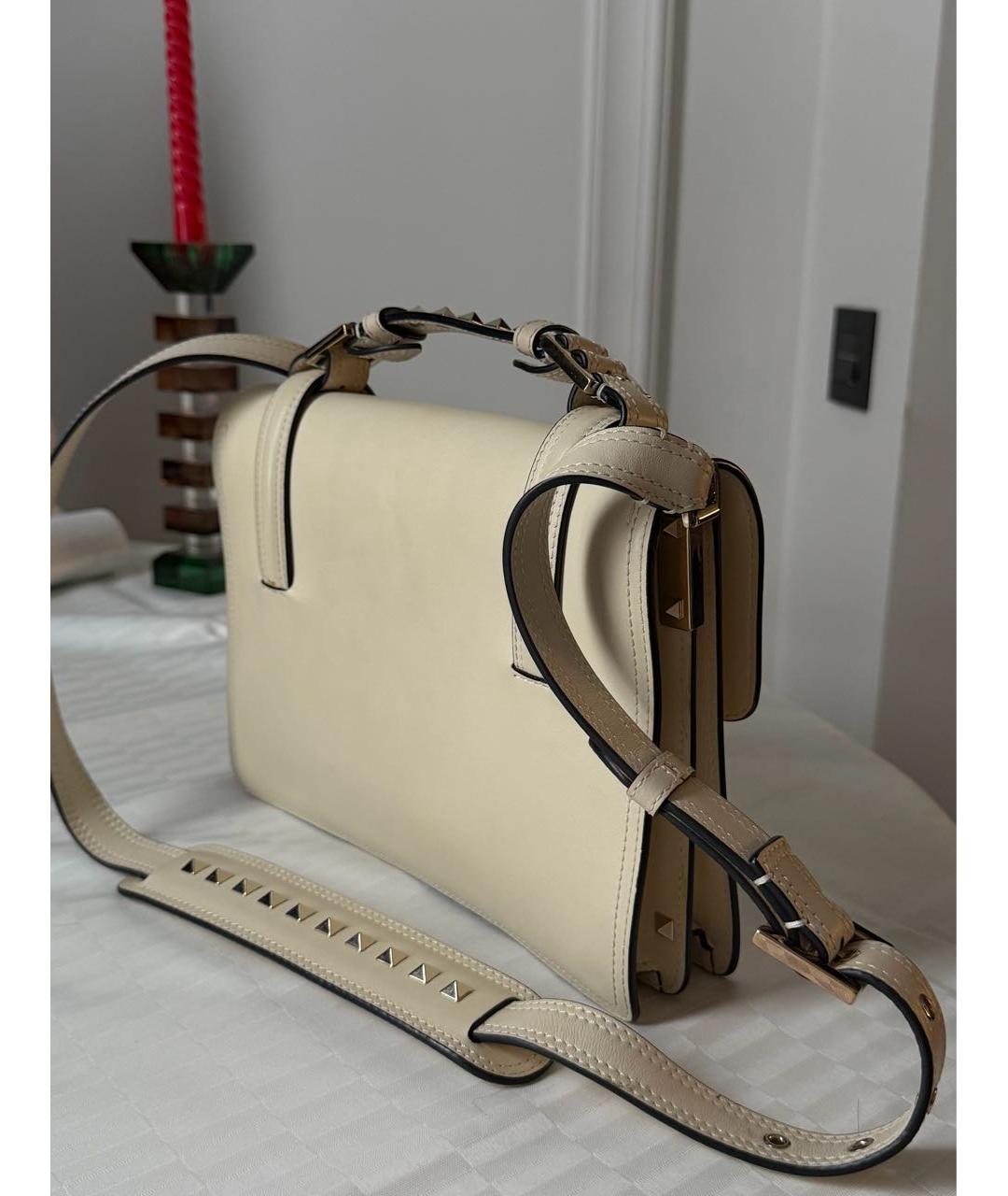 VALENTINO Белая кожаная сумка через плечо, фото 3