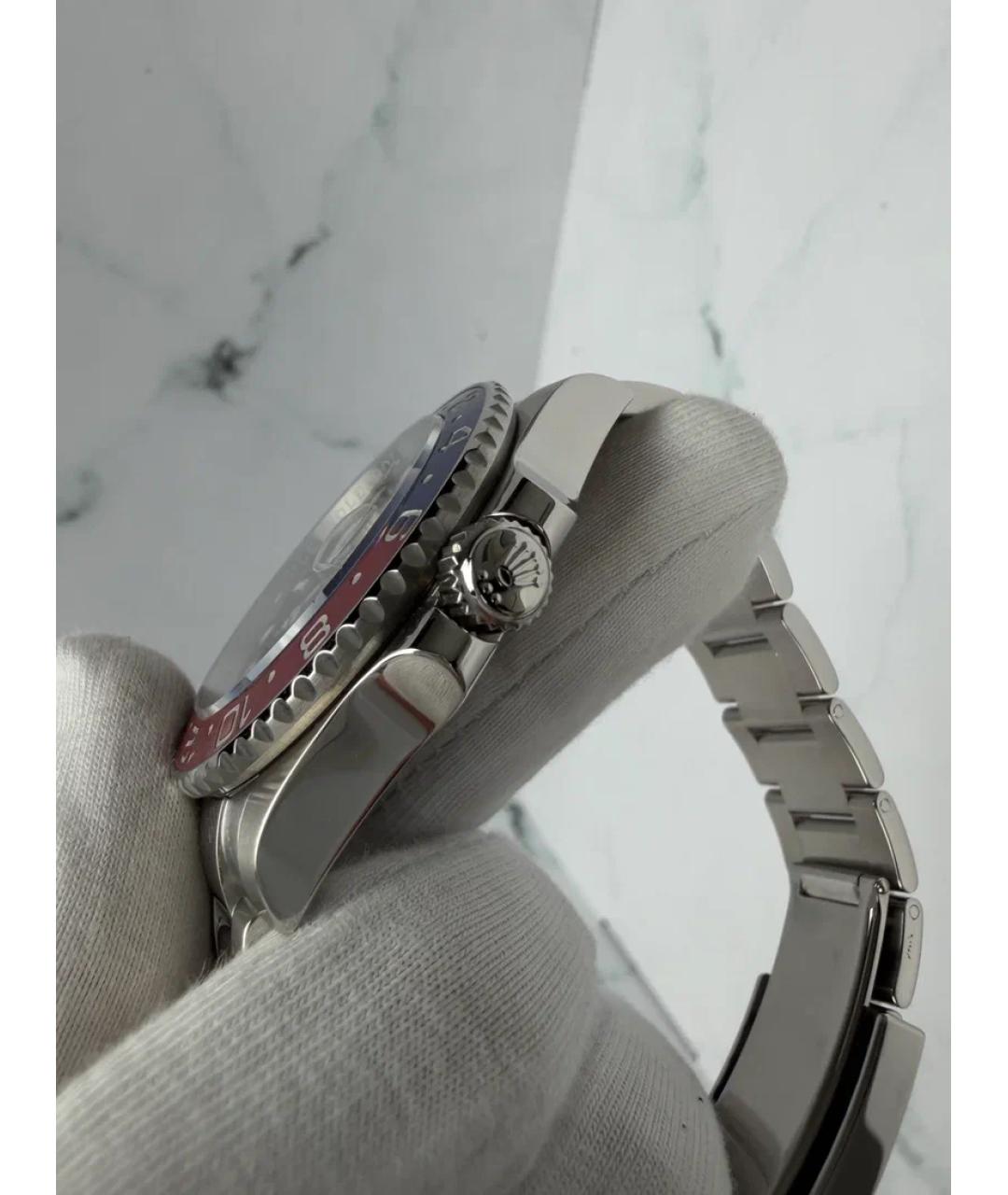 ROLEX Черные металлические часы, фото 3