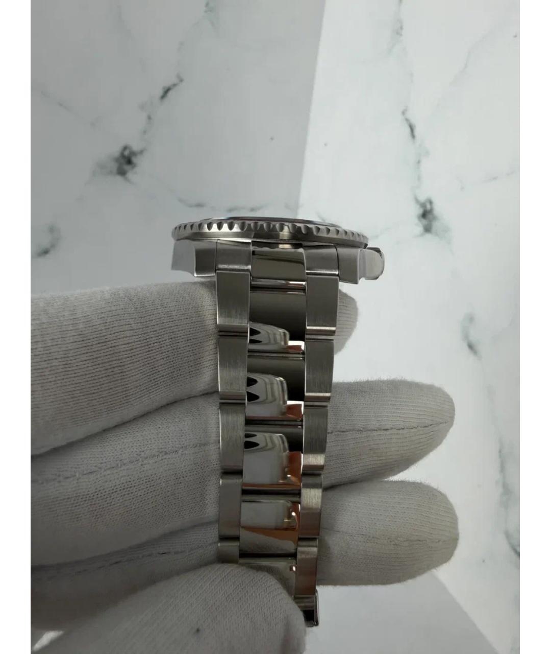 ROLEX Черные металлические часы, фото 5