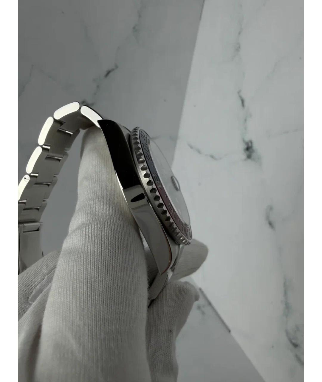 ROLEX Черные металлические часы, фото 4