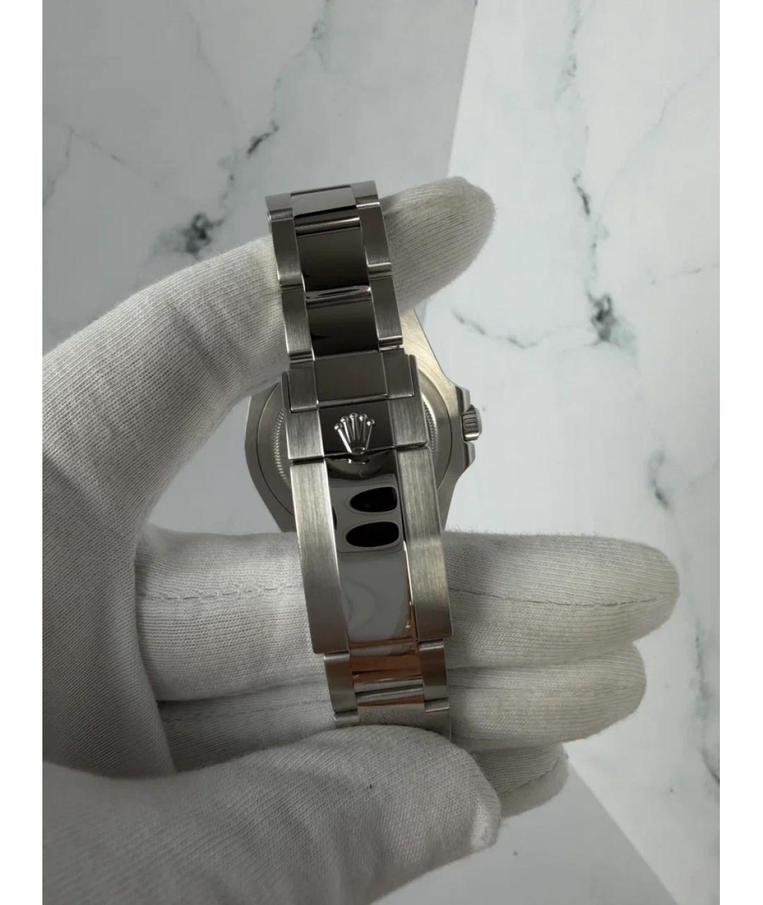 ROLEX Черные металлические часы, фото 6