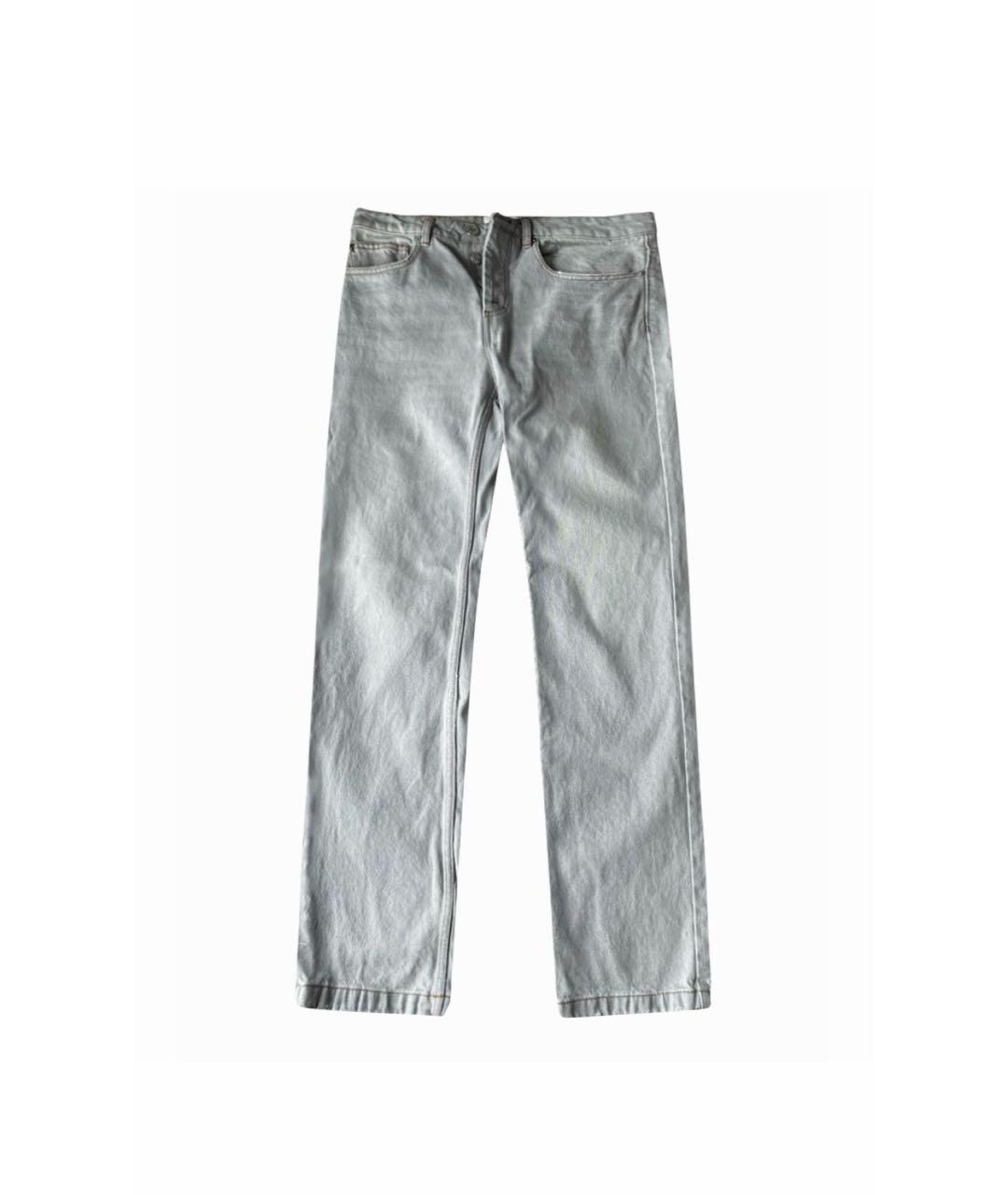 Ami Paris Серые хлопковые прямые джинсы, фото 1
