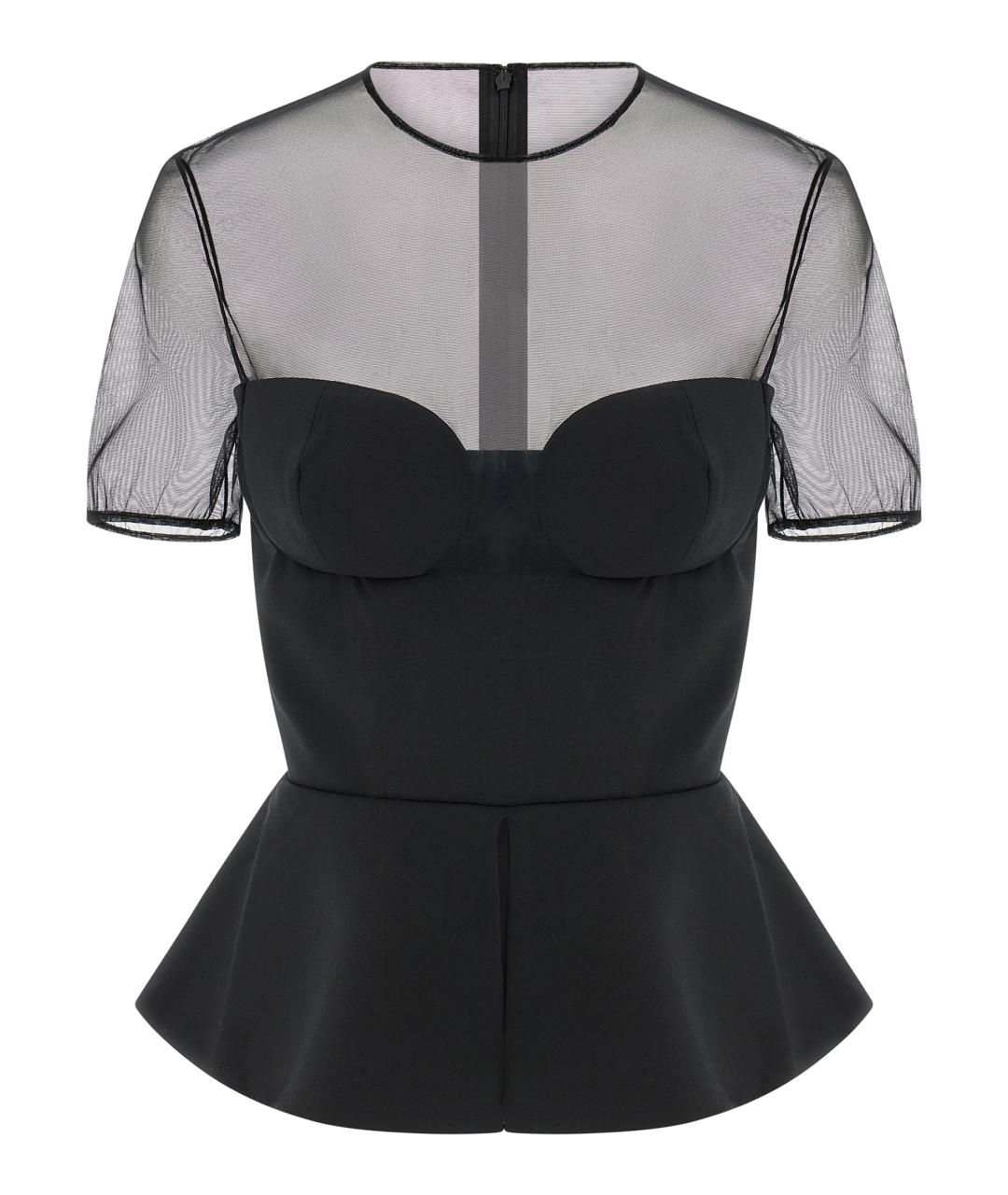 NENSI DOJAKA Черная шерстяная блузы, фото 1