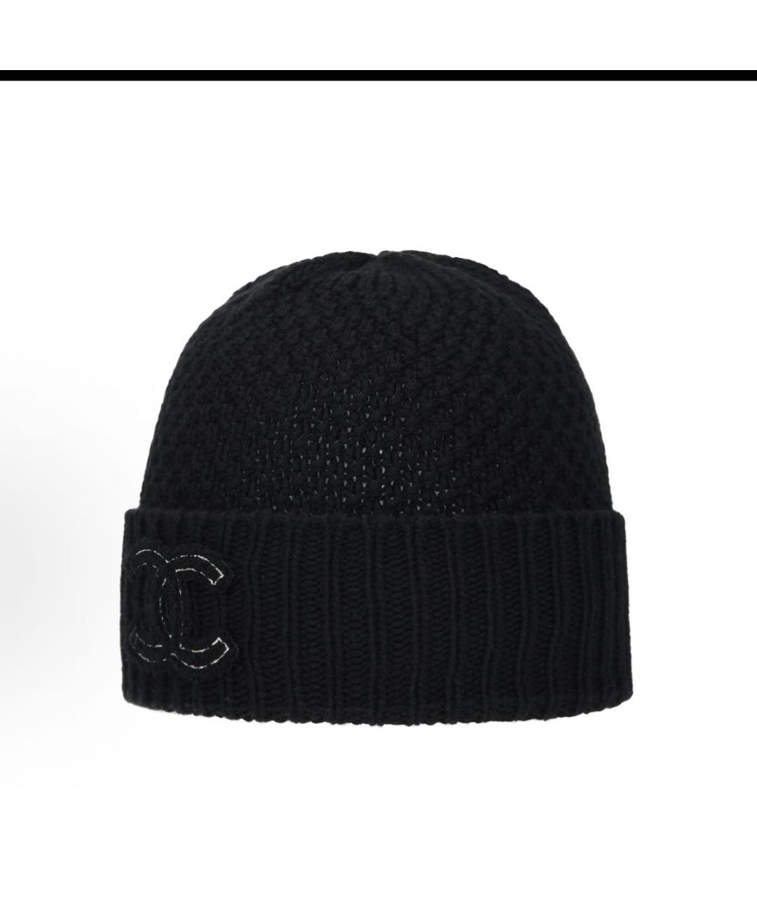 CHANEL Черная кашемировая шапка, фото 3