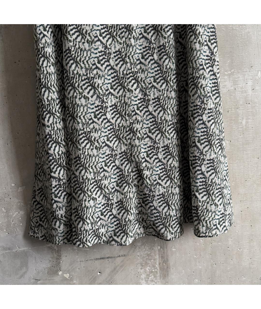 ISABEL MARANT Серая шелковая юбка миди, фото 3