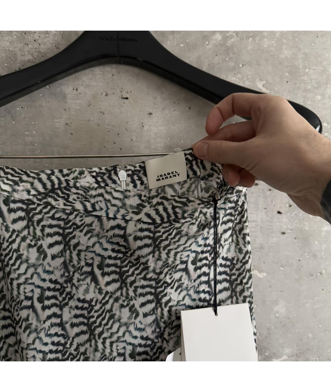 ISABEL MARANT Серая шелковая юбка миди, фото 5