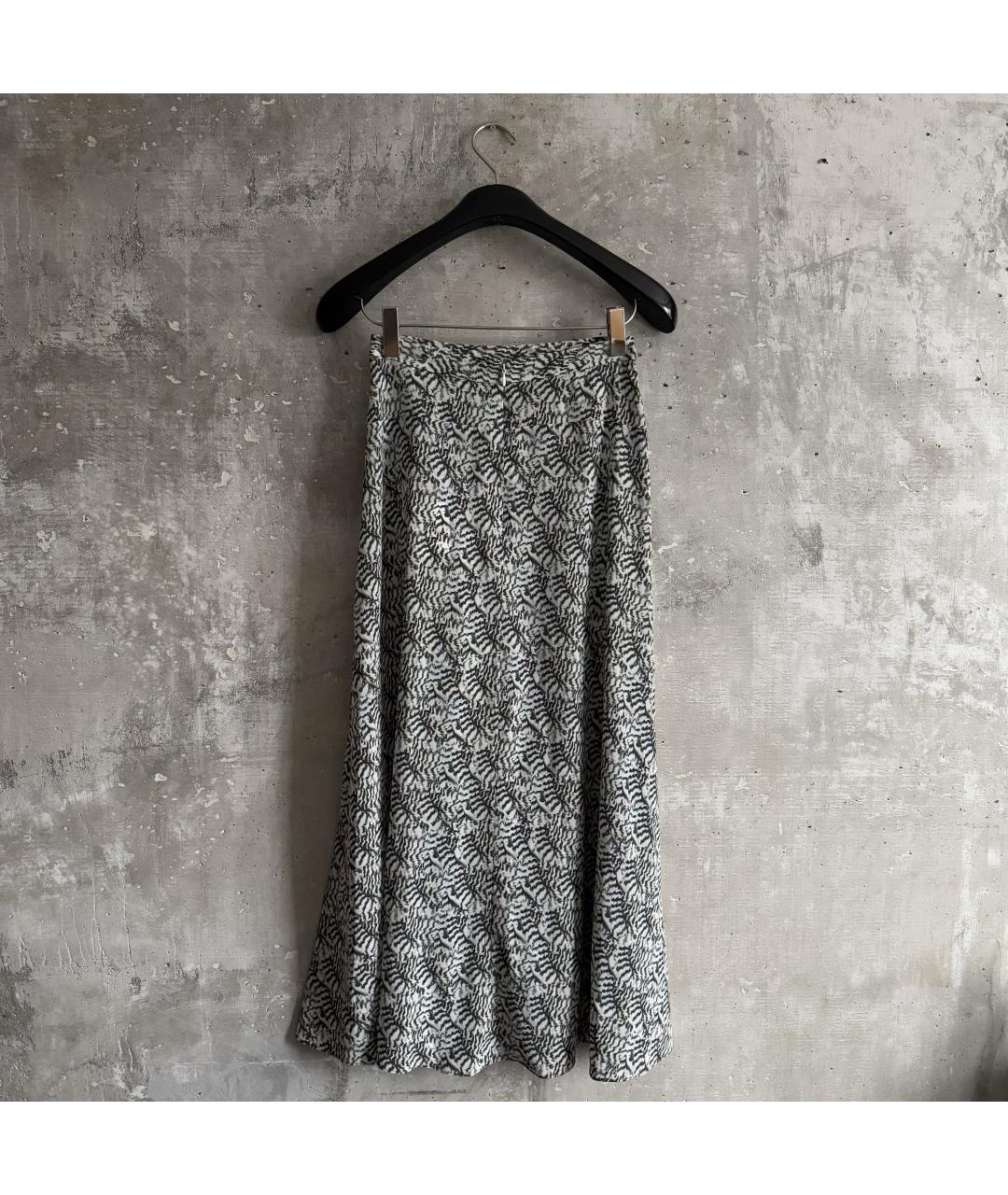 ISABEL MARANT Серая шелковая юбка миди, фото 2