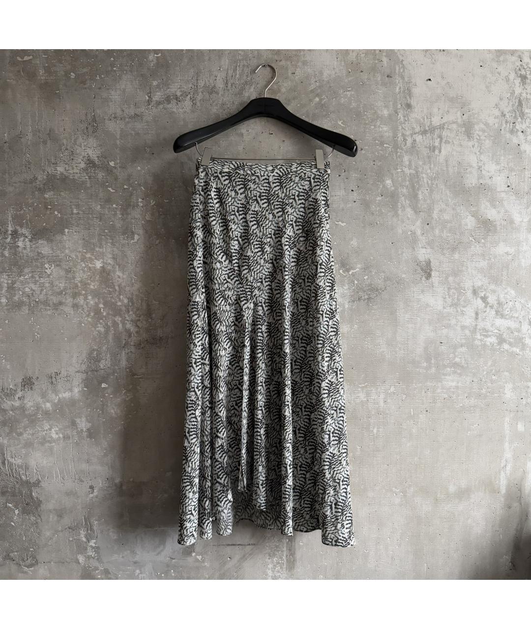 ISABEL MARANT Серая шелковая юбка миди, фото 8