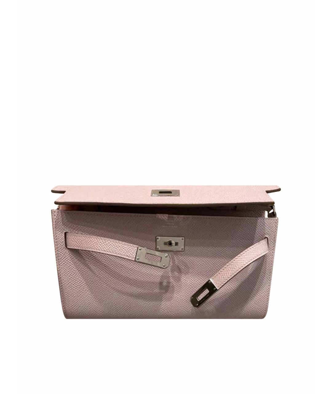 HERMES Розовая кожаная сумка через плечо, фото 1