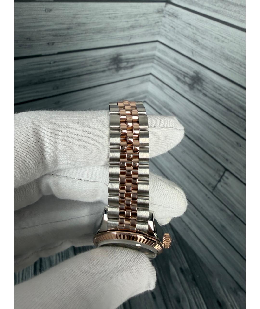 ROLEX Зеленые часы из желтого золота, фото 7