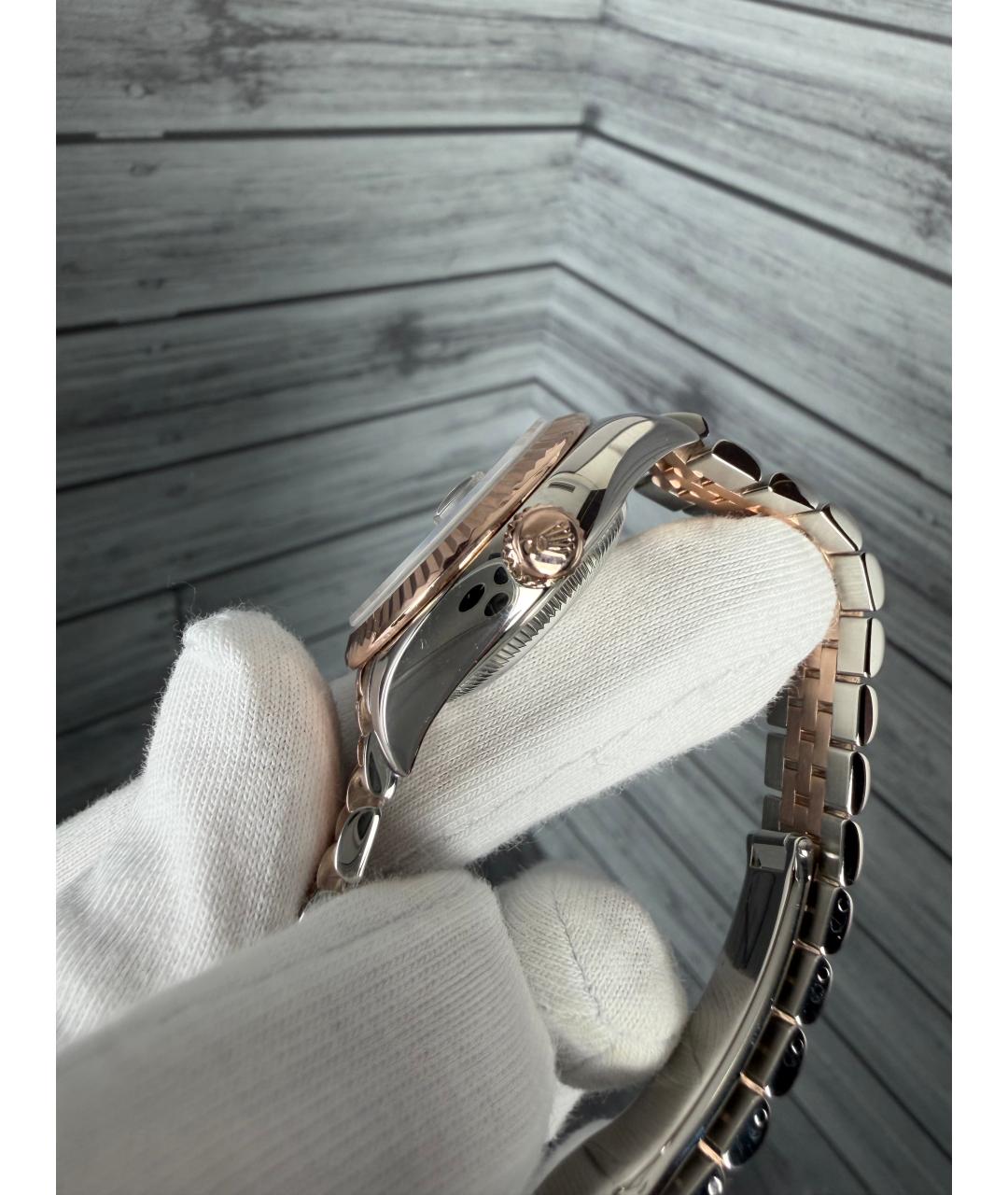 ROLEX Зеленые часы из желтого золота, фото 4