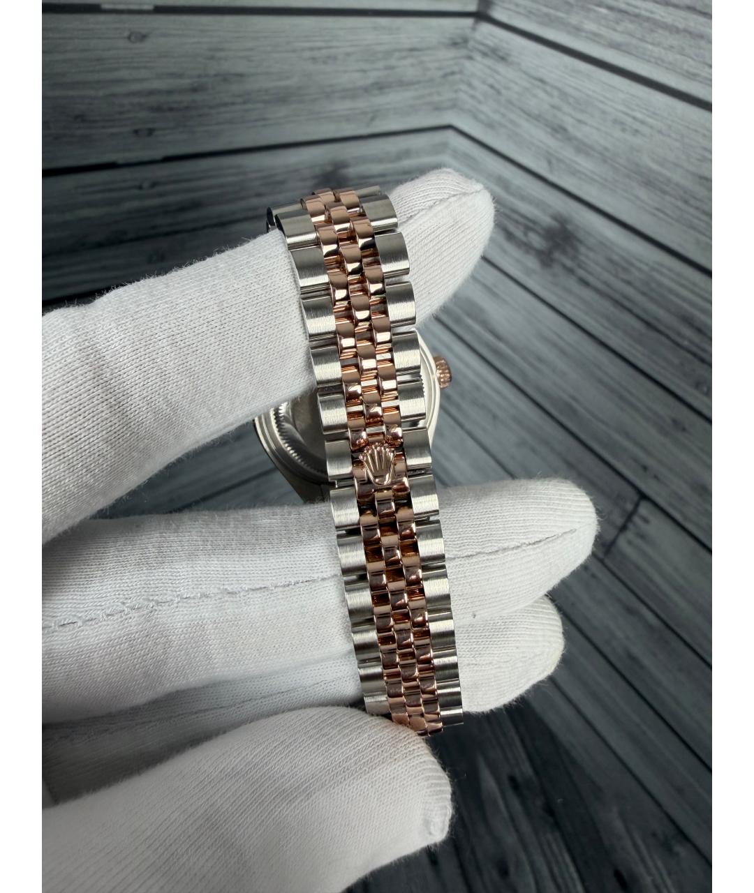 ROLEX Зеленые часы из желтого золота, фото 8