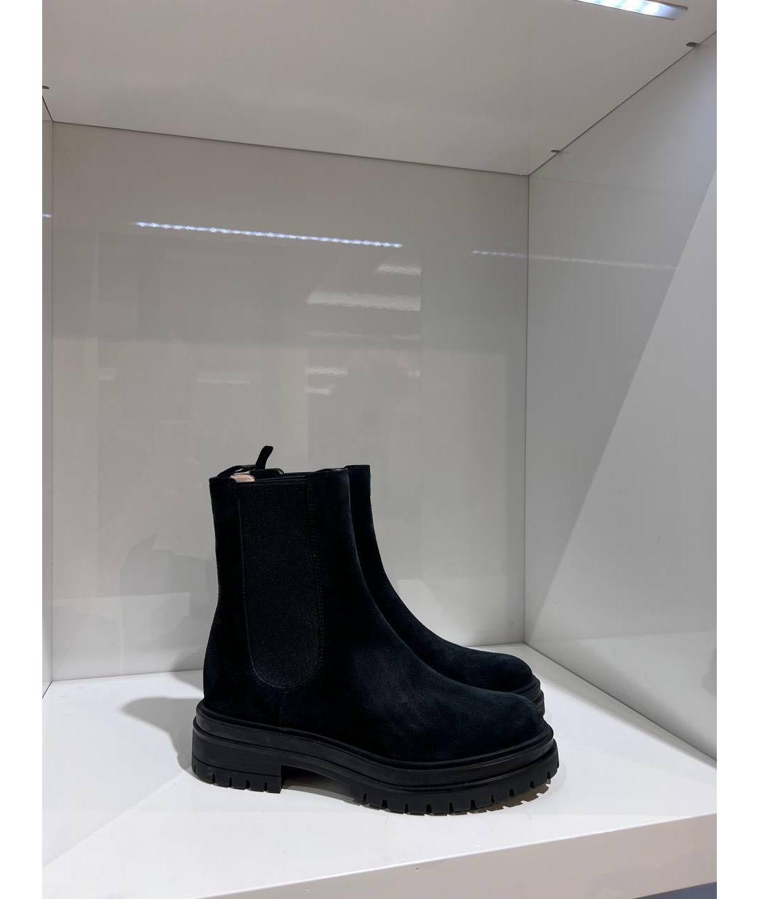 GIANVITO ROSSI Черные замшевые ботинки, фото 2