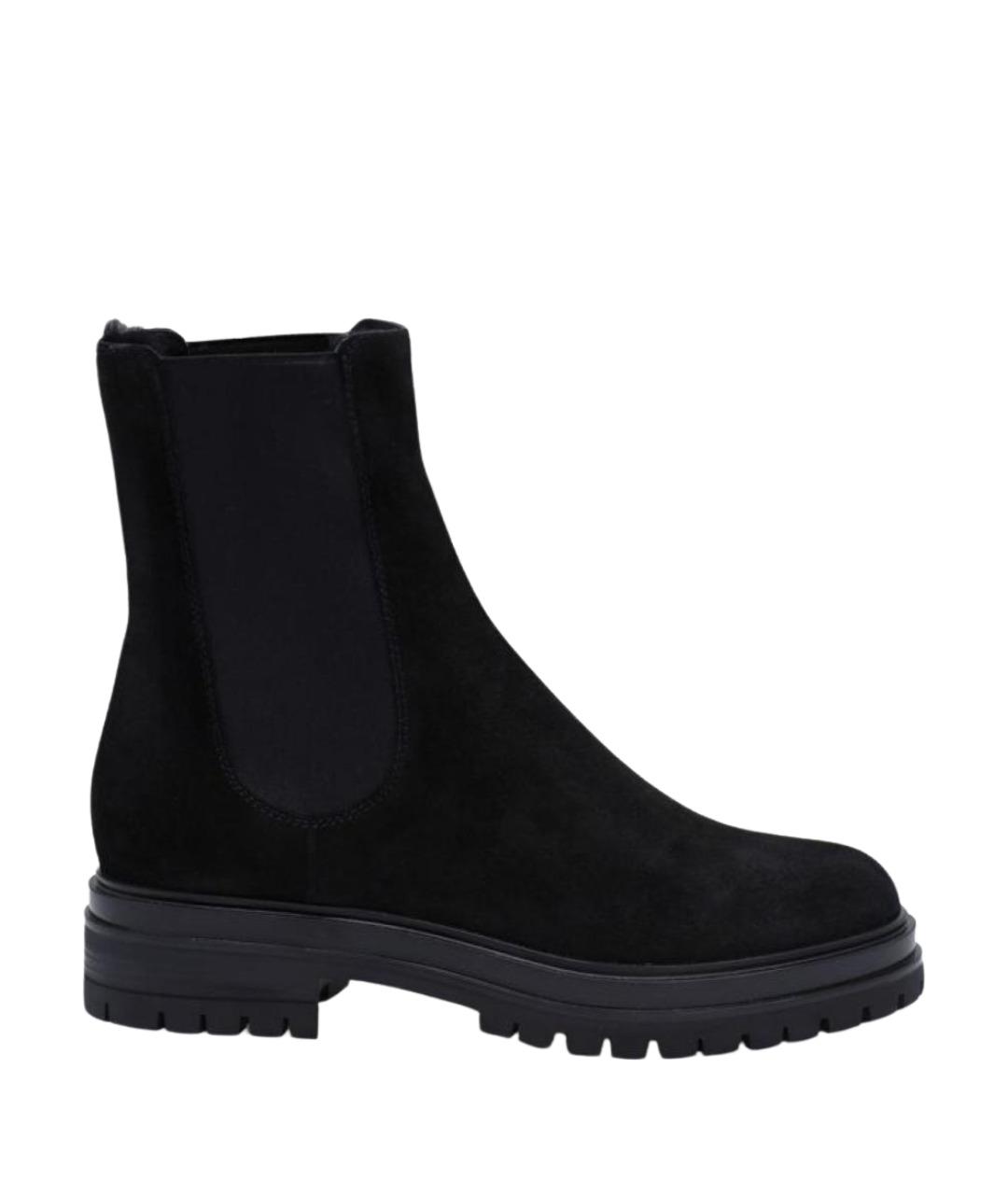 GIANVITO ROSSI Черные замшевые ботинки, фото 1