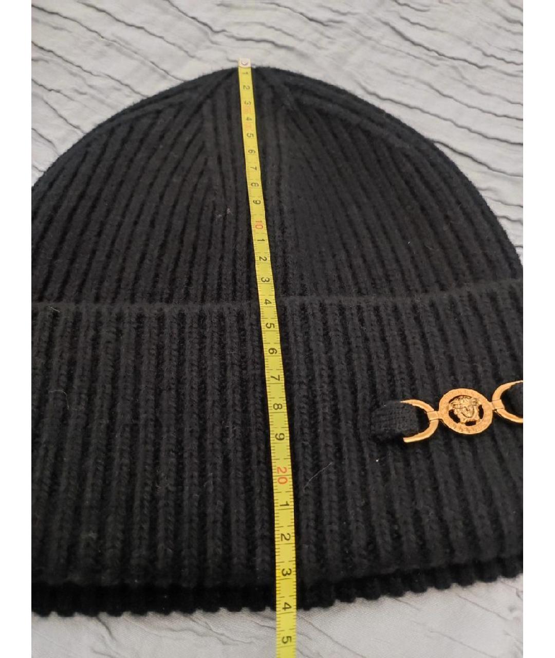 VERSACE Черная кашемировая шапка, фото 4