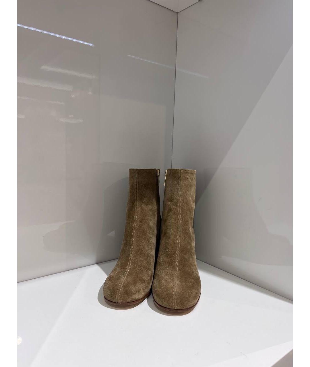 GIANVITO ROSSI Бежевые замшевые ботинки, фото 3