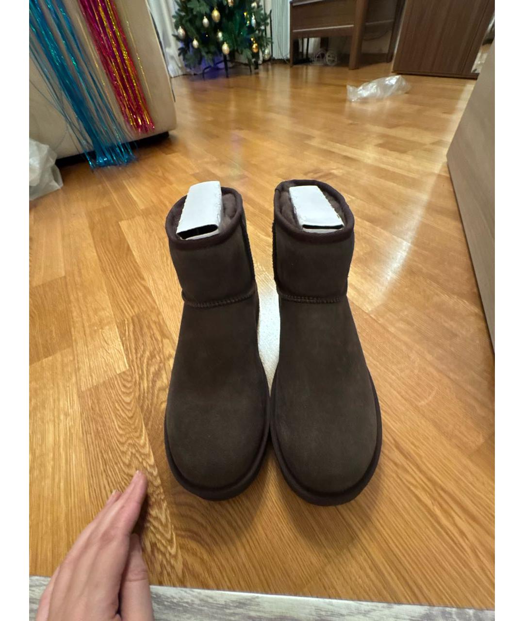 UGG AUSTRALIA Коричневые замшевые полусапоги, фото 2