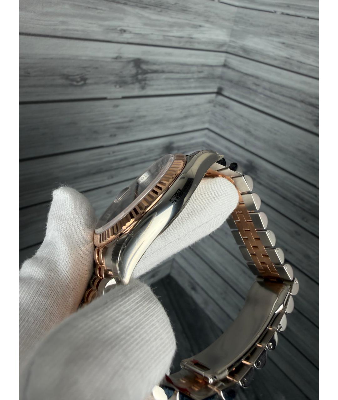 ROLEX Коричневые часы из розового золота, фото 7