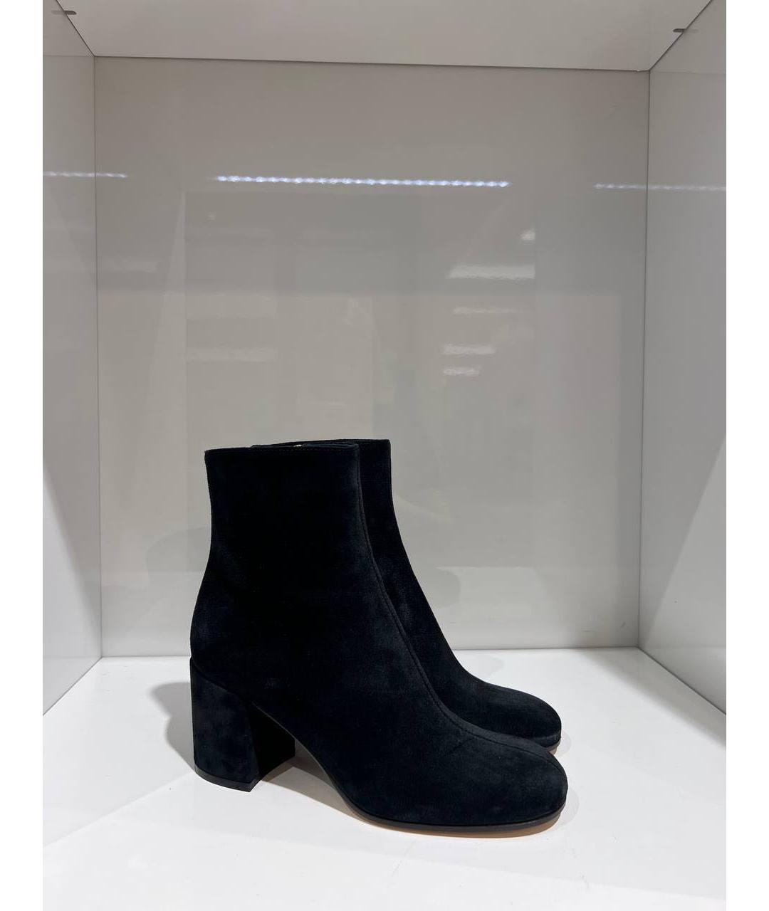 GIANVITO ROSSI Черные замшевые ботинки, фото 2