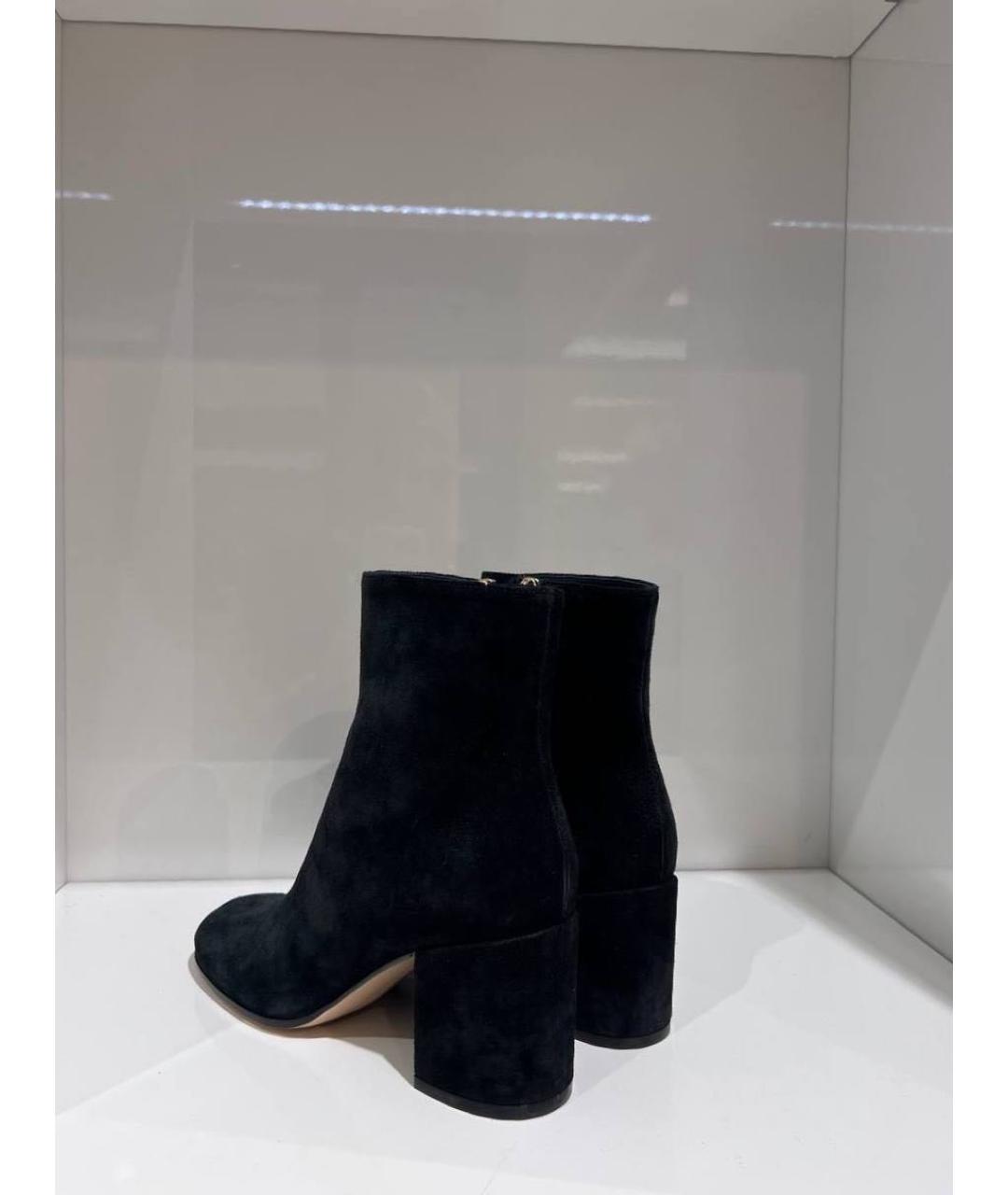 GIANVITO ROSSI Черные замшевые ботинки, фото 4