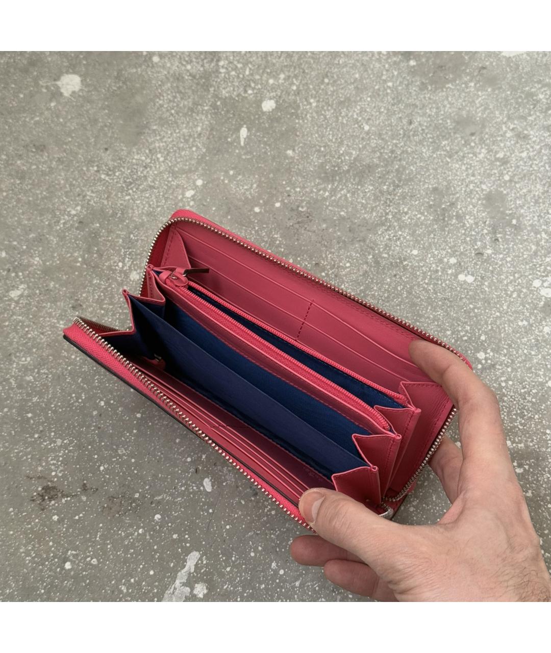 GUCCI Розовый кожаный кошелек, фото 6