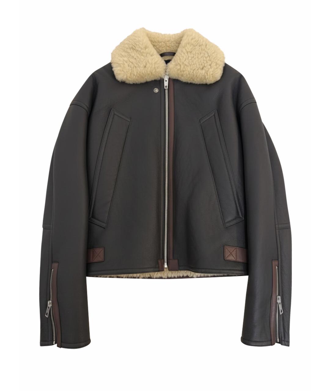 BOTTEGA VENETA Коричневая кожаная дубленка, фото 1