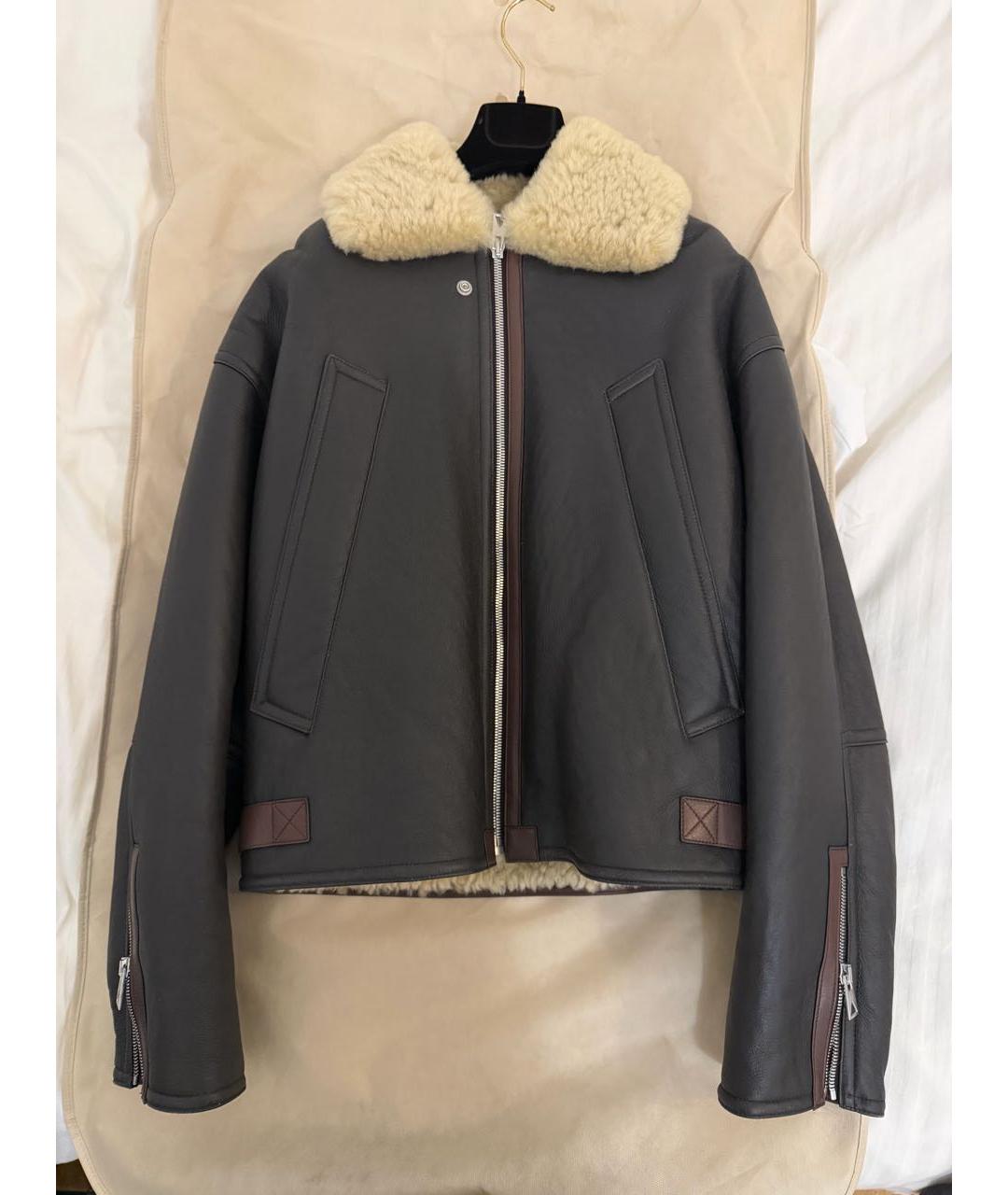 BOTTEGA VENETA Коричневая кожаная дубленка, фото 2