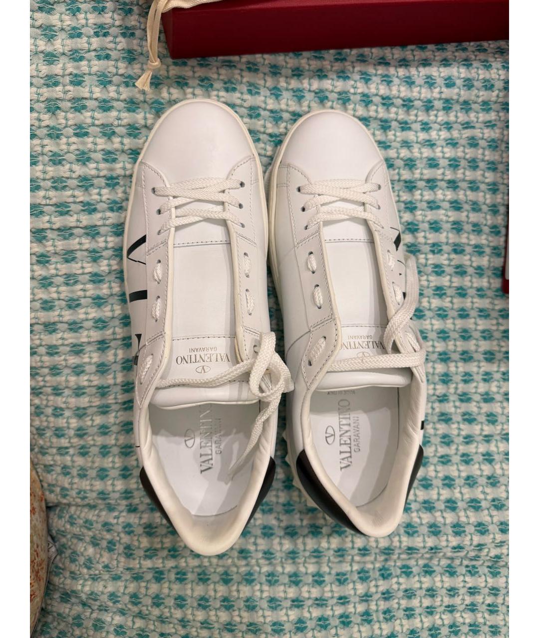 VALENTINO Белые кожаные кеды, фото 4