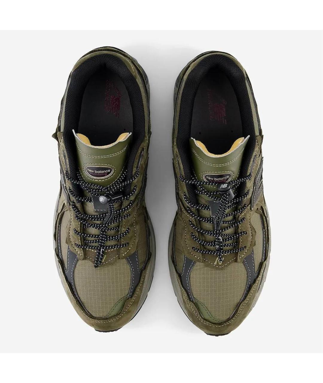 NEW BALANCE Хаки текстильные низкие кроссовки / кеды, фото 3