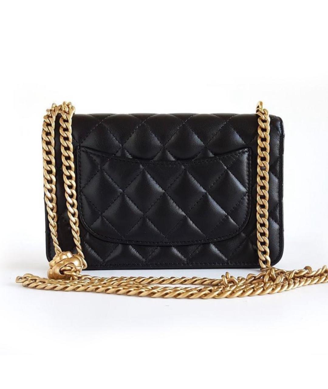 CHANEL Черная кожаная сумка через плечо, фото 2