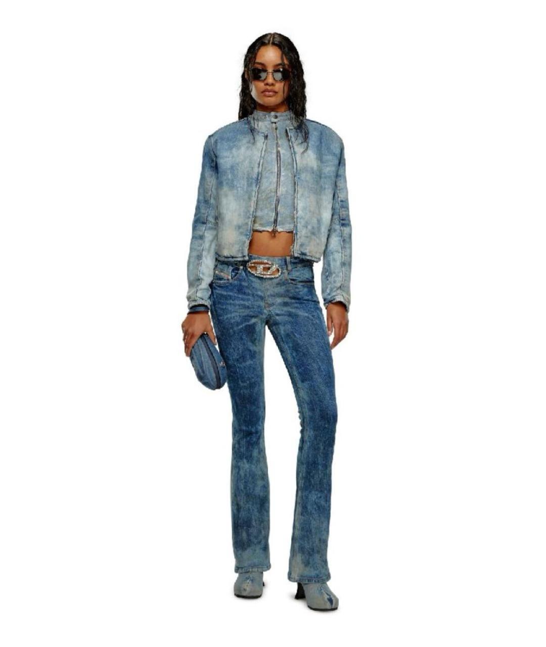 DIESEL Синие хлопко-эластановые джинсы клеш, фото 5