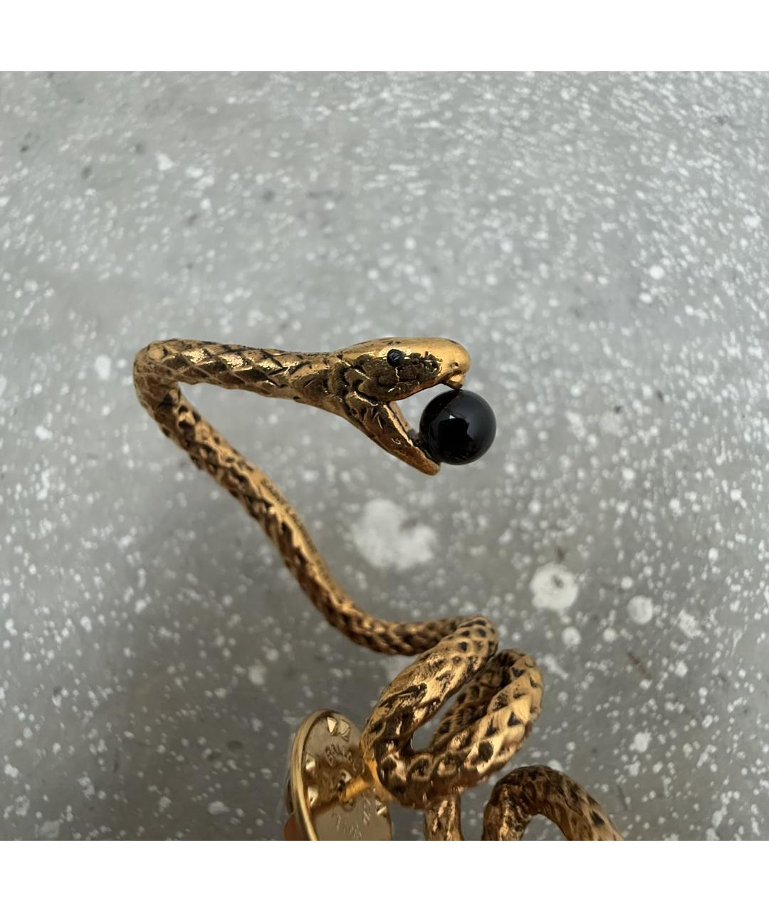 SAINT LAURENT Золотая металлическая булавка / брошь, фото 5