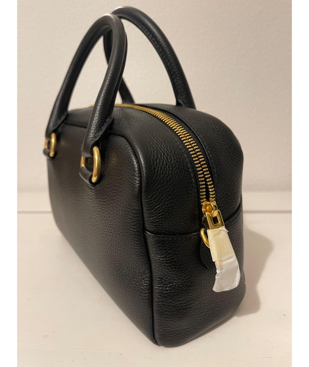 PRADA Черная кожаная сумка тоут, фото 5