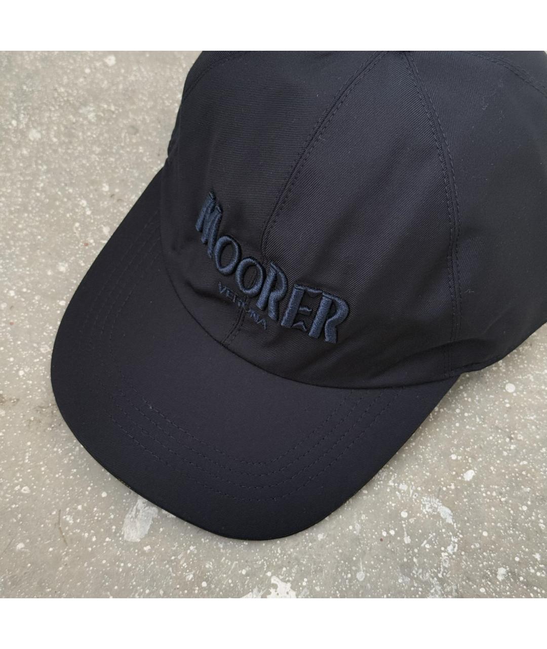 MOORER Черная синтетическая кепка/бейсболка, фото 4