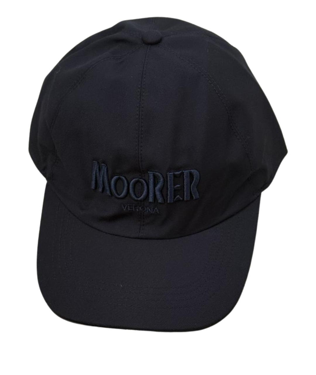 MOORER Черная синтетическая кепка/бейсболка, фото 1