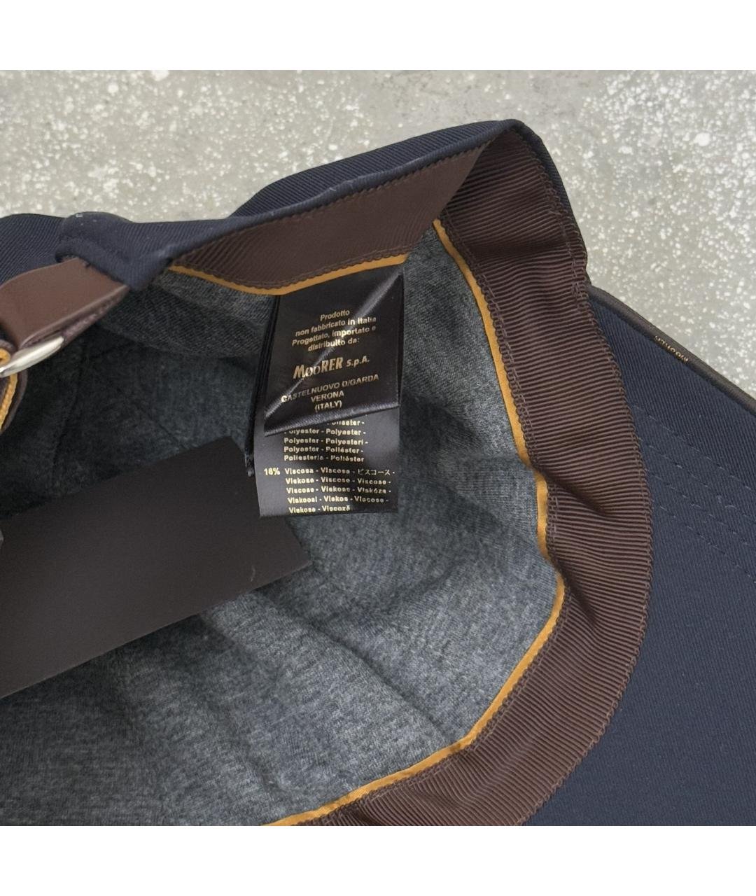 MOORER Черная синтетическая кепка/бейсболка, фото 7