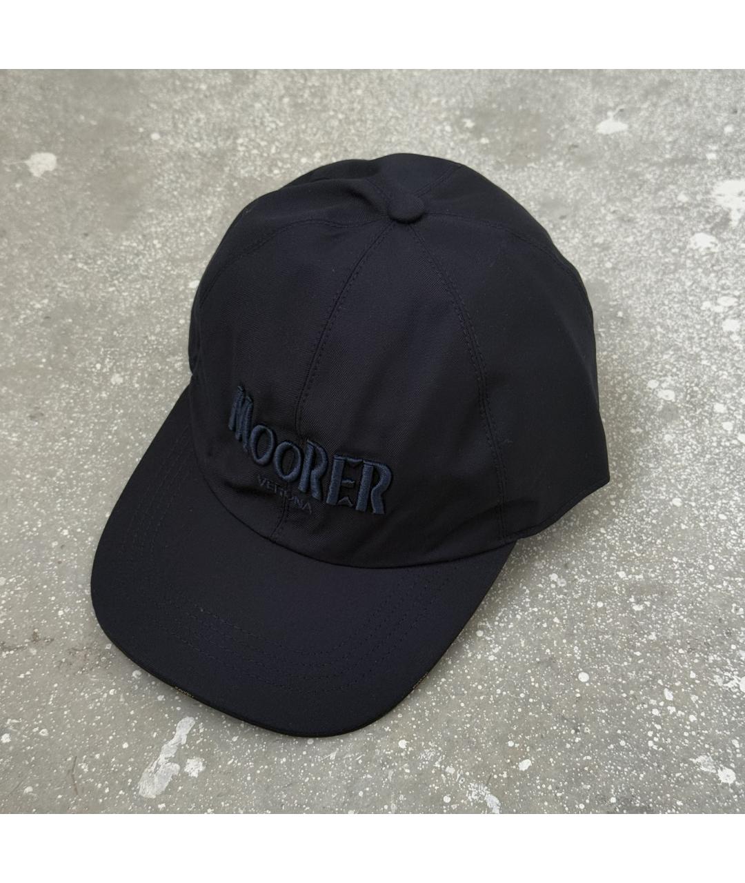 MOORER Черная синтетическая кепка/бейсболка, фото 2