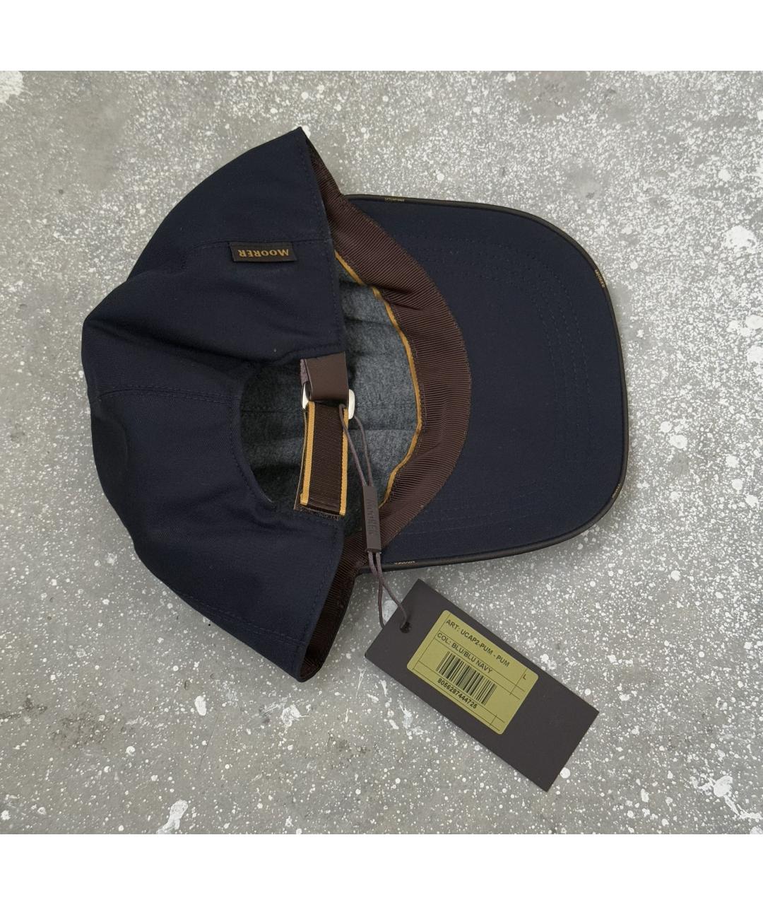 MOORER Черная синтетическая кепка/бейсболка, фото 6